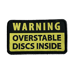 Warning Overstable discs inside Velcro patch